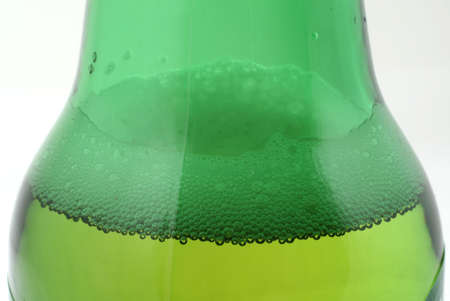 beer in green bottleの写真素材