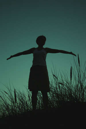 I'm on top of the worldの写真素材