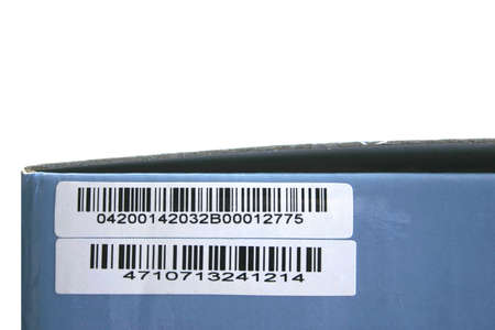 box with bar code of non-existing productの写真素材