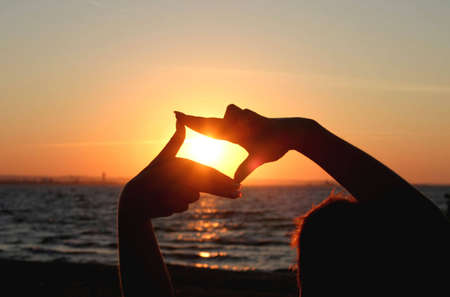 sunset captureの写真素材