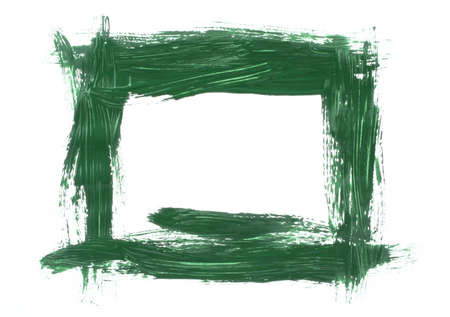 green painted frameの写真素材