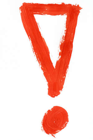 painted exclamation markの写真素材