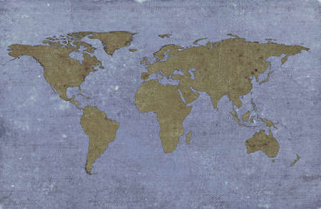 grungy textured world map, nice details in 100% viewの写真素材