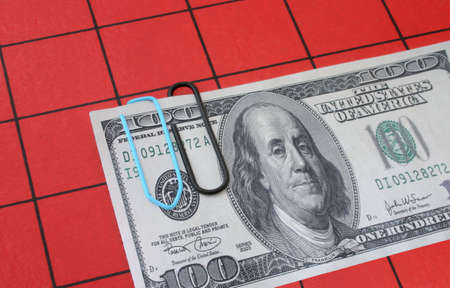 hundred dollar note clippedの写真素材