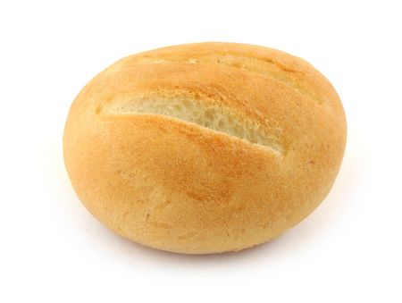 close-up of fresh delicious bun on whiteの写真素材