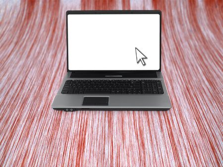 wide hollow notebook against abstract striped background の写真素材