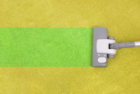 carpet cleaning with a vacuum cleanerの写真素材