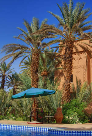 relaxation area in an exotic holiday resort  の写真素材