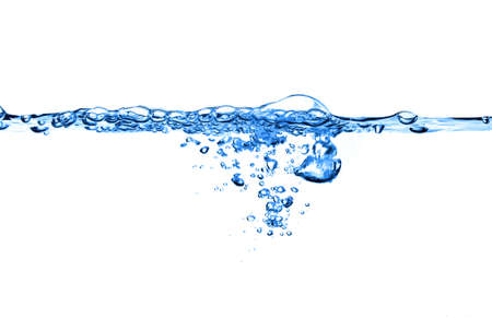 air bubbles in water on white background