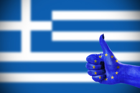 Support from European Union for Greeceの写真素材