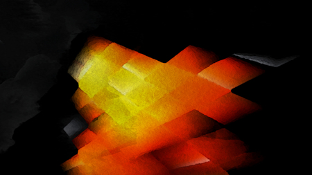 Cool Orange Watercolor Grunge Texture Backgroundの写真素材