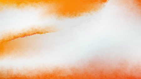 Orange and White Watercolor Textureの写真素材