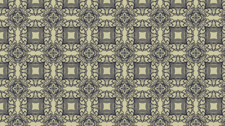 Blue and Beige Vintage Ornamental Pattern Backgroundの写真素材