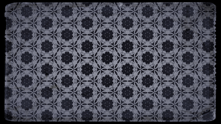 Black and Gray Vintage Ornamental Pattern Wallpaper Template