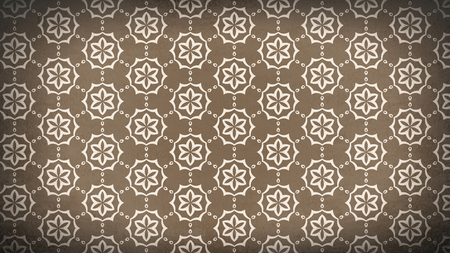 Copper Color Vintage Flower Wallpaper Patternの写真素材