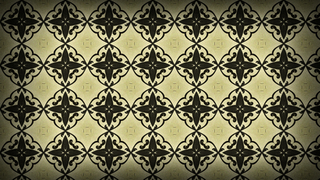 Dark Brown Vintage Floral Pattern Backgroundの写真素材