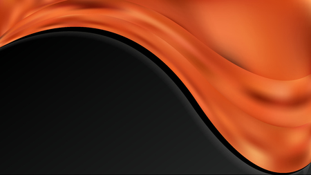 Orange and Black Wave Business Background Imageの写真素材