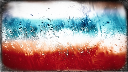 Red White and Blue Glass Effect Paint Background Imageの写真素材