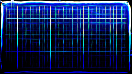 Abstract Cool Blue Fractal Light Lines Background Imageの写真素材