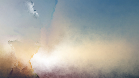 Blue and Brown Watercolour Grunge Texture Backgroundの写真素材