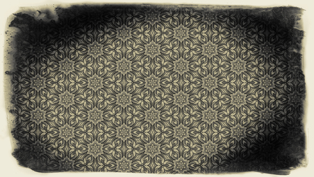 Black and Brown Vintage Flower Wallpaper Pattern