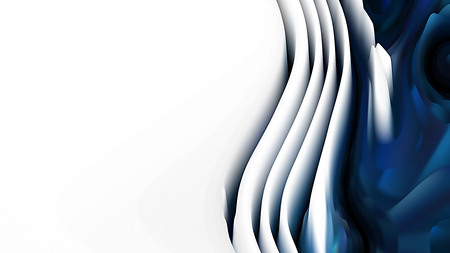Blue Black and White 3d Curved Lines Background