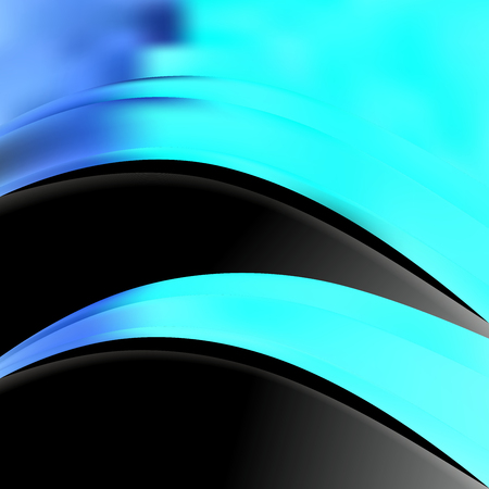 Abstract Black and Blue Wave Business Background Vector Imageの写真素材
