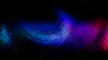 Abstract Black and Blue Glass Effect Paint Backgroundの写真素材