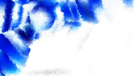 Blue and White Watercolour Backgroundの写真素材