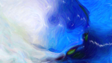 Abstract Blue and White Painted Backgroundの写真素材