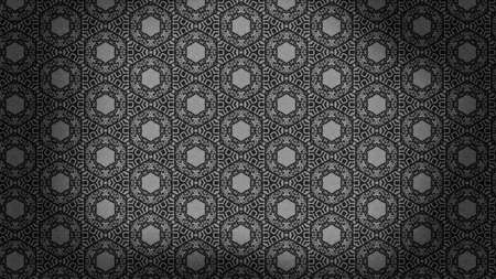 Black Floral Vintage Pattern Background Image
