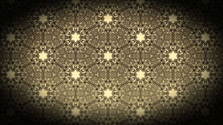 Black and Brown Vintage Flower Wallpaper Pattern