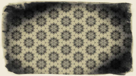 Black and Brown Vintage Ornamental Pattern Wallpaper