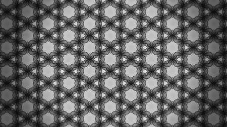 Black and Gray Floral Geometric Wallpaper Pattern