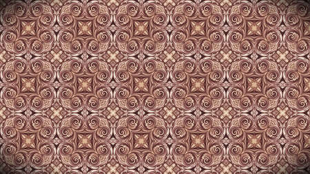 Brown Floral Vintage Pattern Background Imageの写真素材