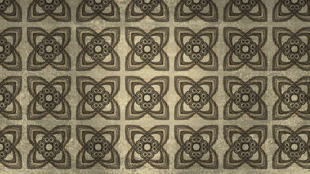 Brown Vintage Floral Pattern Background Graphic