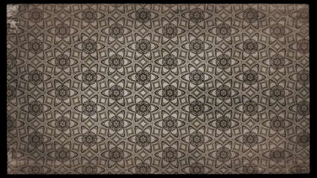 Dark Brown Vintage Ornament Wallpaper Pattern Design Template
