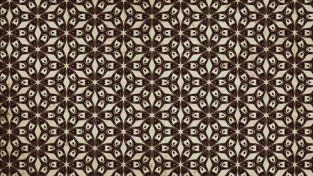 Dark Brown Vintage Decorative Floral Ornament Wallpaper Pattern Image