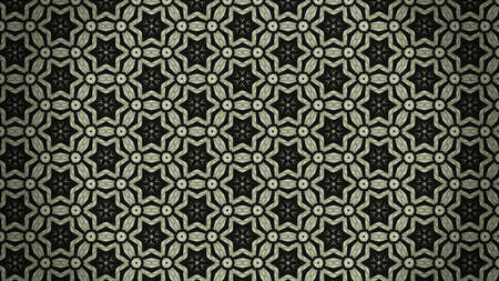 Dark Green Vintage Ornamental Pattern Wallpaper