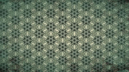 Dark Green Vintage Decorative Floral Pattern Background Image