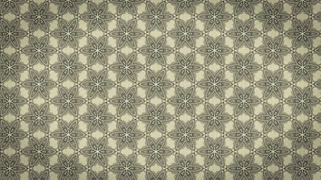 Ecru Vintage Floral Pattern Background Graphic