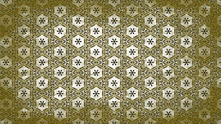 Green and Beige Vintage Decorative Ornament Wallpaper Pattern
