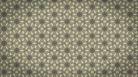Khaki Vintage Decorative Floral Pattern Background