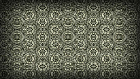 Olive Green Vintage Flower Background Pattern