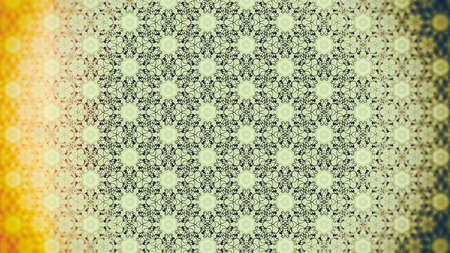 Orange and Green Floral Vintage Pattern Background Image