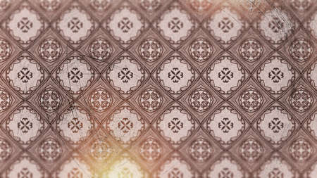 Red Vintage Floral Background Pattern