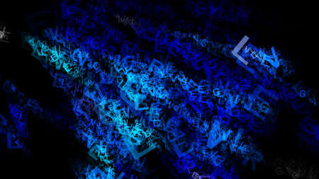 Cool Blue Letters Texture Image