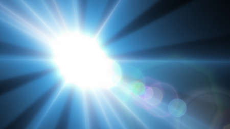Blue and White Flare Light Flash Background