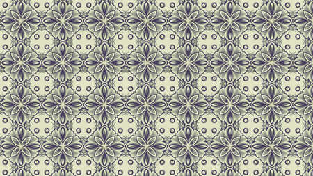 Blue and Green Vintage Floral Background Pattern