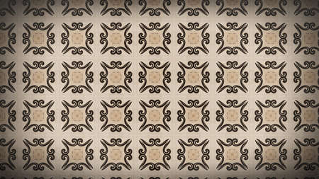 Brown Floral Geometric Wallpaper Pattern